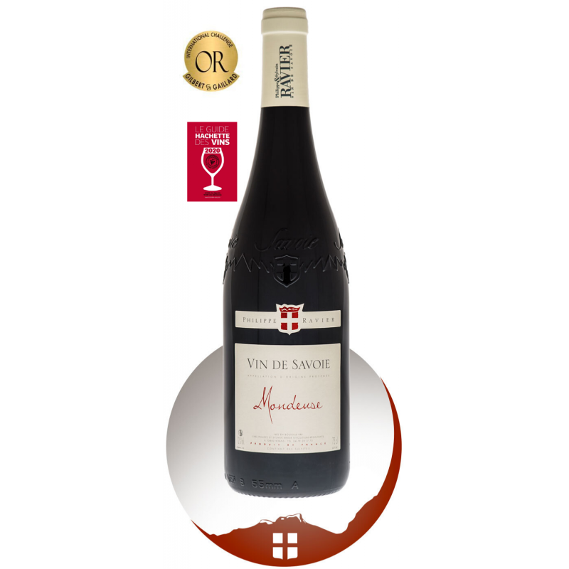 Bouteille vin rouge AOP vin de Savoie Mondeuse cépage Mondeuse de la gamme domaine Bouteille vin rouge AOP vin de Savoie Mondeuse cépage Mondeuse de la gamme domaine