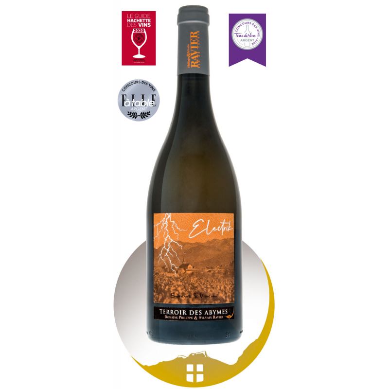 Bouteille vin blanc AOP Vin de Savoie Les Abymes - Electrik -de la gamme Empreinte de Vigneron Bouteille vin blanc AOP Vin de Savoie Les Abymes - Electrik -de la gamme Empreinte de Vigneron