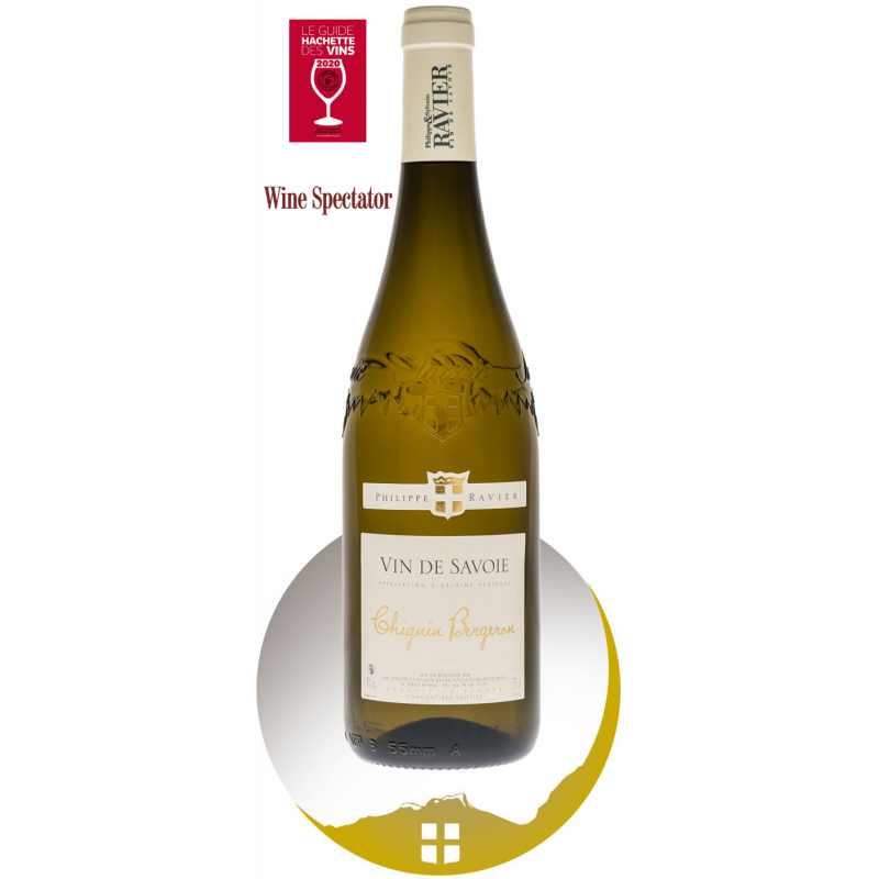 Bouteille vin blanc AOP vin de Savoie cru Chignin Bergeron de la gamme domaine Bouteille vin blanc AOP vin de Savoie cru Chignin Bergeron de la gamme domaine